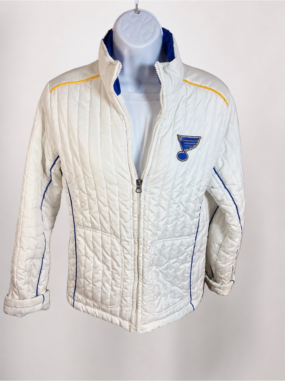 St. Louis Blues NHL Gill Sports Carl Banks Quilted Jacket Size M